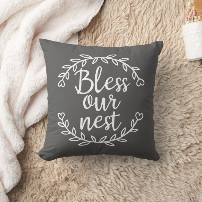 Onze nest Farmhouse Grey Accent Kussen (Deken)