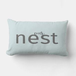 Onze Nest Grey Type Blauw Modern Boerderijen Stijl Kussen