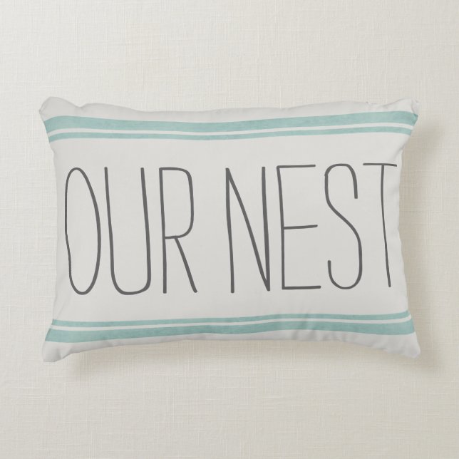 ONZE NEST omkeerbare Accent Pillow Accent Kussen (Voorkant)