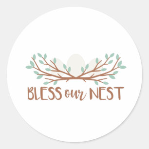 Onze nest ronde sticker