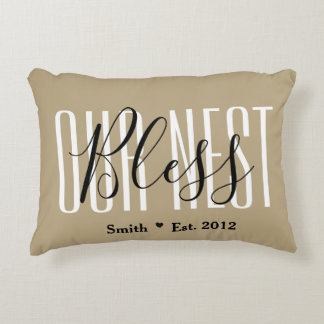 Onze neststofnaam/-Oosterdatum Farmhouse Pillow Accent Kussen