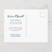 Onze nieuwe aangepaste volledige afloopfoto die we aankondigingskaart (Achterkant)