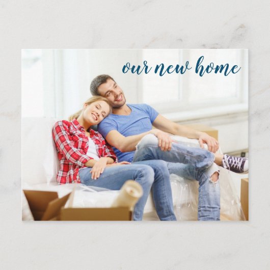 Onze nieuwe aangepaste volledige afloopfoto die we aankondigingskaart (Voorkant)