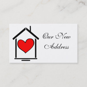 ONZE NIEUWE ADRES-VISITEKAARTJES VISITEKAARTJE