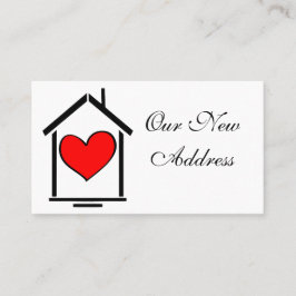 ONZE NIEUWE ADRES-VISITEKAARTJES VISITEKAARTJE