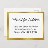 Onze nieuwe bekendmaking van het Adres White en Go Briefkaart (Voorkant / Achterkant)