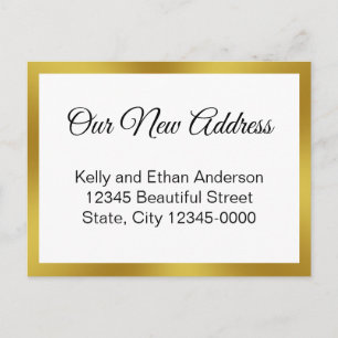 Onze nieuwe bekendmaking van het Adres White en Go Briefkaart