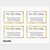 Onze nieuwe bekendmaking van het Adres White en Go Rechthoekige Sticker (Vel)