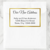 Onze nieuwe bekendmaking van het Adres White en Go Rechthoekige Sticker (Tas)