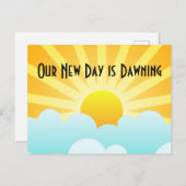 Onze nieuwe dag is vandaag briefkaart (Voorkant / Achterkant)