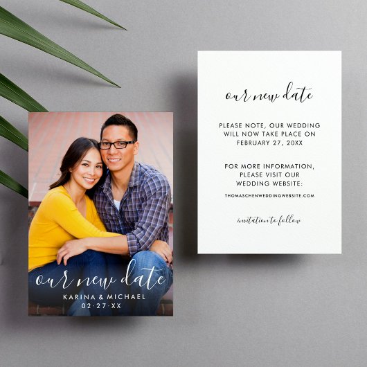 Onze nieuwe datum Handgeschreven Script Wedding Ph Save The Date