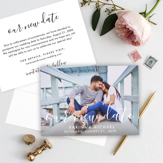 Onze nieuwe datum Handgeschreven Script Wedding Ph Save The Date