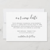 Onze nieuwe datum Handgeschreven Script Wedding Ph Save The Date (Achterkant)