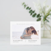 Onze nieuwe datum opslaan Eenvoudig aangepaste fot Briefkaart (Staand voorkant)