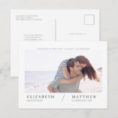 Onze nieuwe datum opslaan Eenvoudig aangepaste fot Briefkaart (Voorkant / Achterkant)