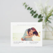 Onze nieuwe datum opslaan Eenvoudig aangepaste fot Briefkaart (Staand voorkant)