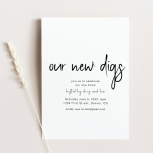 Onze nieuwe Digs Housewarming Party uitnodiging