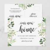 Onze nieuwe droom Home Adres Aankondiging, groen Briefkaart (Voorkant / Achterkant)