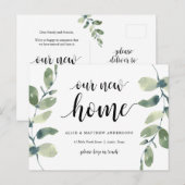 Onze nieuwe droom Home Adres Aankondiging, groen Briefkaart (Voorkant / Achterkant)