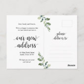 Onze nieuwe droom Home Adres Aankondiging, groen Briefkaart (Achterkant)