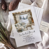 Onze nieuwe hals van de Bossen bewegende wintervak Aankondigingskaart