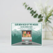 Onze Nieuwe Hals van de Bossen Groene Bos Bewegen Aankondigingskaart (Staand voorkant)