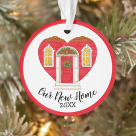 Onze nieuwe Home Heart Year gepersonaliseerd Ornament