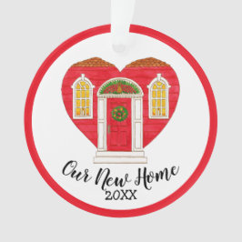 Onze nieuwe Home Heart Year gepersonaliseerd Ornament