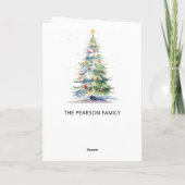 Onze nieuwe Home Kerstboom Kaart (Achterkant)