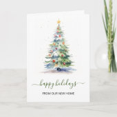 Onze nieuwe Home Kerstboom Kaart (Voorkant)