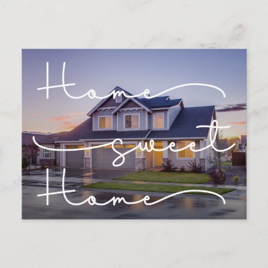 Onze nieuwe Home Modern Photo Moving Aankondiging Briefkaart (Voorkant)