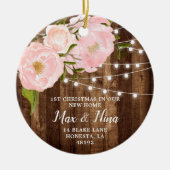 Onze Nieuwe Huis Gepersonaliseerde de Lichten van  Keramisch Ornament (Voorkant)