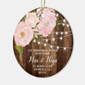 Onze Nieuwe Huis Gepersonaliseerde de Lichten van  Keramisch Ornament (Links)