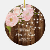 Onze Nieuwe Huis Gepersonaliseerde de Lichten van  Keramisch Ornament (Achterkant)