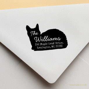 Onze nieuwe huisaankondiging Schattige kattenretou Rubberstempel