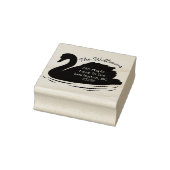 Onze nieuwe huisaankondiging Swan Retouradres Rubberstempel (Stempel)