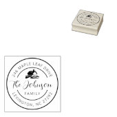 Onze nieuwe huisadres aankondigingsronde rubberstempel (Gestempeld)