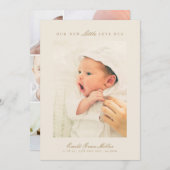 Onze Nieuwe Kleine Liefde Bug Collage Baby Aankond Feestdagenkaart (Voorkant / Achterkant)