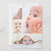 Onze Nieuwe Kleine Liefde Bug Collage Baby Aankond Feestdagenkaart (Achterkant)