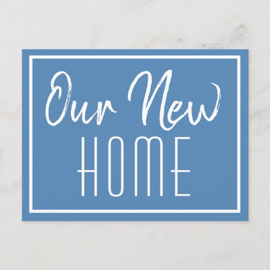 Onze nieuwe minimale wijziging van het adres voor aankondigingskaart (Voorkant)