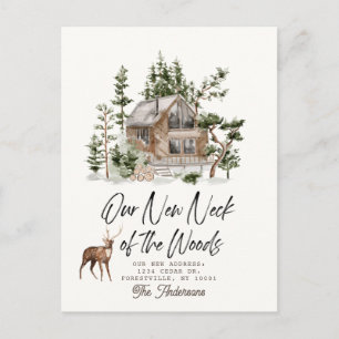 Onze nieuwe nek van de Bossen Bewegende Aankondigi Aankondigingskaart