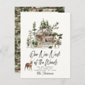 Onze nieuwe nek van de Bossen Bewegende Aankondigi Aankondigingskaart (Voorkant / Achterkant)