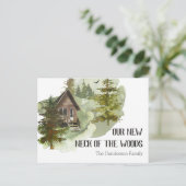 Onze nieuwe nek van de Bossen Bewegende Aankondigi Aankondigingskaart (Staand voorkant)