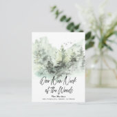 Onze nieuwe nek van de Bossen Bewegende Aankondigi Aankondigingskaart (Staand voorkant)