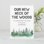 Onze nieuwe nek van de Bossen Bewegende Aankondigi Kaart (Staand voorkant)