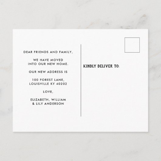 Onze nieuwe nek van de Bossen Forest Mountain Movi Aankondigingskaart (Achterkant)