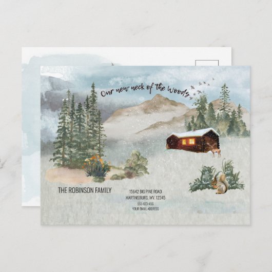 Onze nieuwe nek van de Bossen gaat over de aankond Briefkaart (Voorkant / Achterkant)