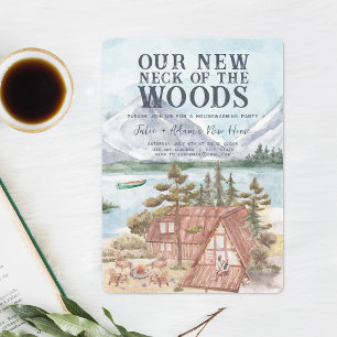 Onze nieuwe nek van de Bossen Houseopwarming Kaart