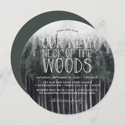 Onze nieuwe nek van de Bossen | Houseopwarming Kaart (Voorkant / Achterkant)