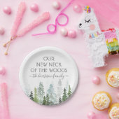 Onze nieuwe nek van de Bossen | Houseopwarming Papieren Bordje (Feest)